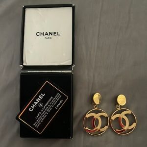 Vintage CHANEL Authentic earrings with original box/card. Will go fast!!